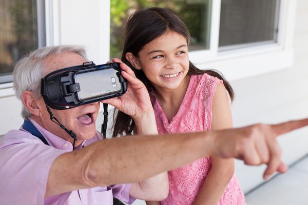 IrisVision assistive vision device in use